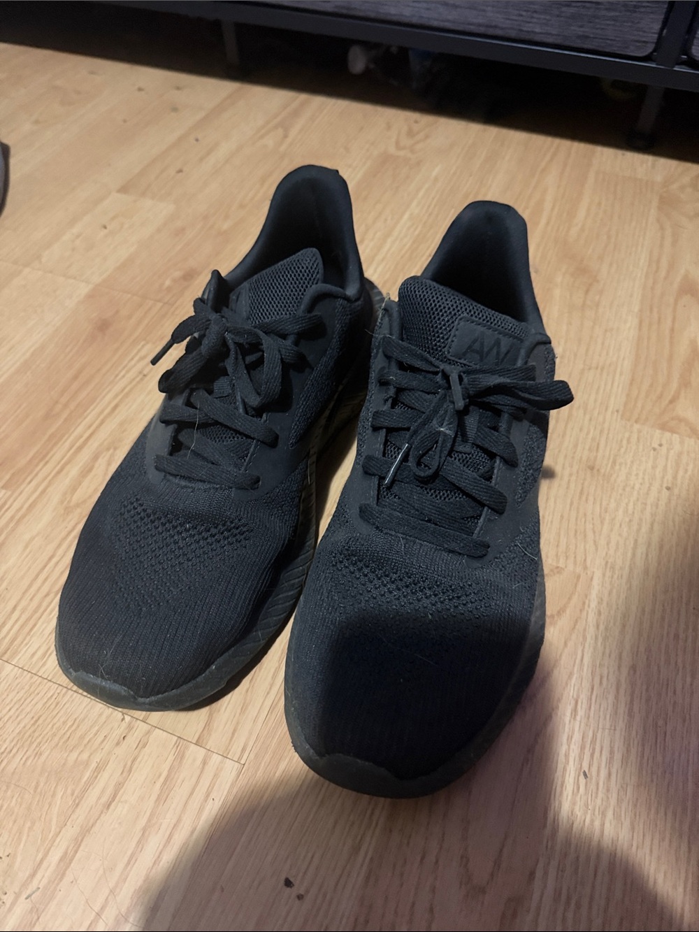Athletic Works Men's All-Black Knit Training Sneakers